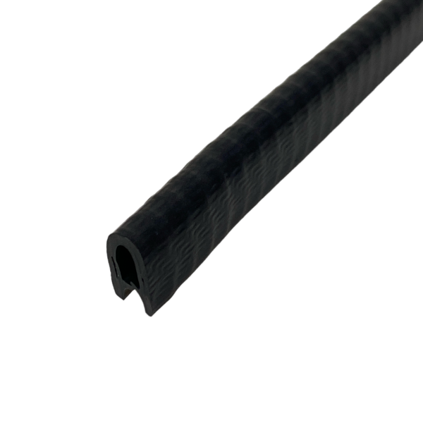 Borracha Protetor Porta Carro Casca Cobra 7x9mm Preto 1mt