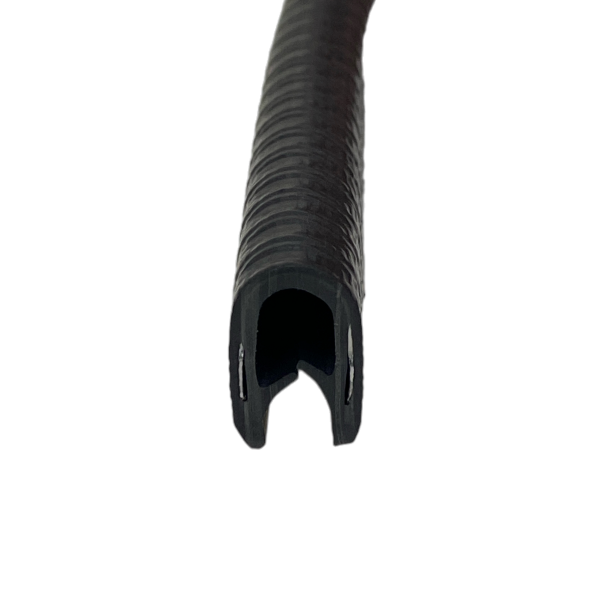 Borracha Protetor Porta Carro Casca Cobra 9x14mm Preto 1mt