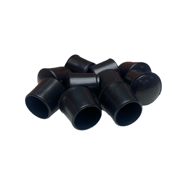 Ponteira Pé Cadeira Externa Redonda 1/2 13mm Preta 1un