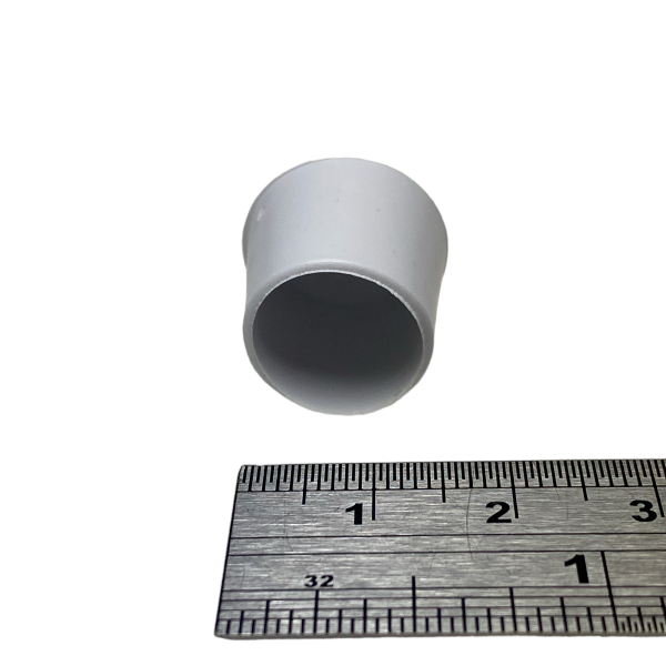 Ponteira Pé Cadeira Externa Redonda 1/2 13mm Branca 1un