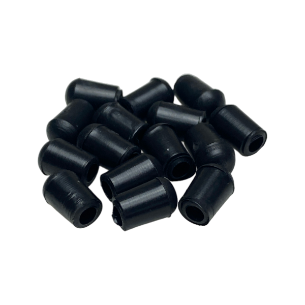 Ponteira Pé Cadeira Externa Redonda 1/8 3mm Preta 1un