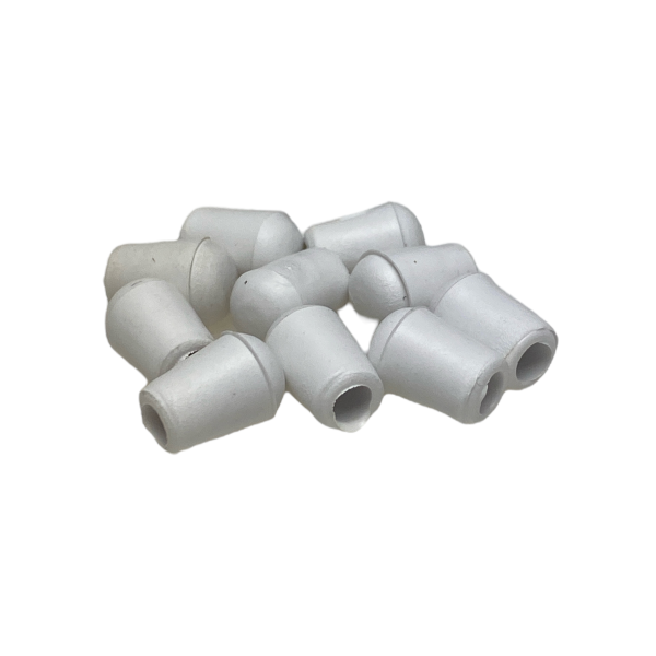 Ponteira Pé Cadeira Externa Redonda 1/8 3mm Branca 1un