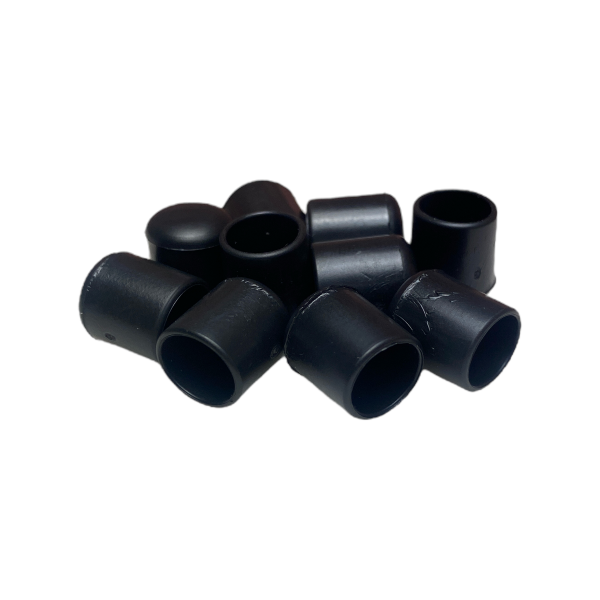 Ponteira Pé Cadeira Externa Redonda 3/8 10mm Preta 1un