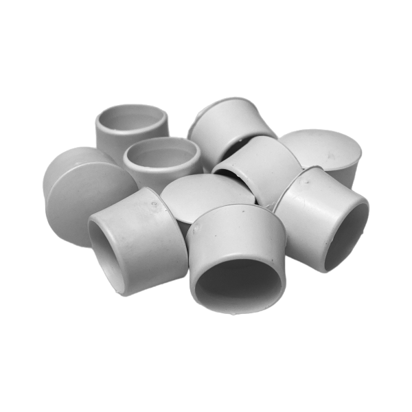 Ponteira Pé Cadeira Externa Redonda 5/8 16mm Branca 1un