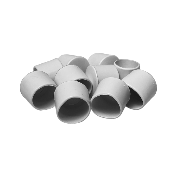 Ponteira Pé Cadeira Externa Redonda 3/4 19mm Branca 1un