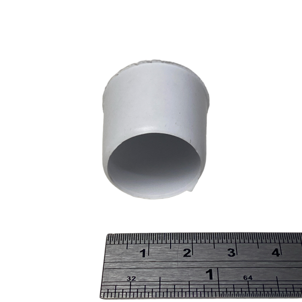 Ponteira Pé Cadeira Externa Redonda 7/8 22mm Branca 1un