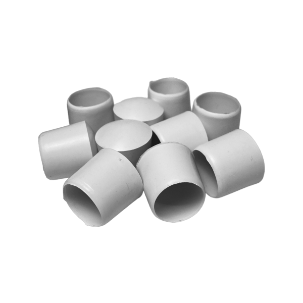 Ponteira Pé Cadeira Externa Redonda 7/8 22mm Branca 1un