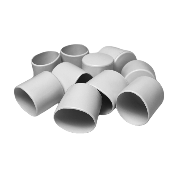 Ponteira Pé Cadeira Externa Redonda 1 pol 25mm Branca 1un