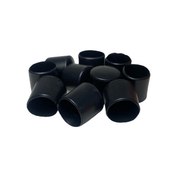 Ponteira Pé Cadeira Externa Redonda 1 pol 25mm Preta 1un