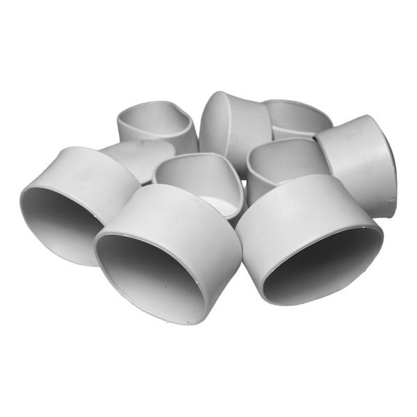 Ponteira Pé Cadeira Externa Redonda 2.1/2 63mm Branca 1un