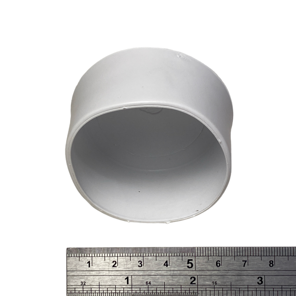 Ponteira Pé Cadeira Externa Redonda 2.1/2 63mm Branca 1un