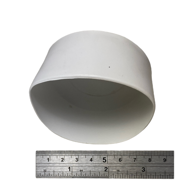 Ponteira Pé Cadeira Externa Redonda 3 Pol 76mm Branca 1un