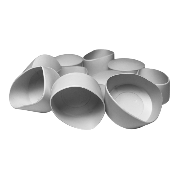 Ponteira Pé Cadeira Externa Redonda 3 Pol 76mm Branca 1un