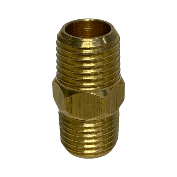 Niple Duplo Latão Rosca NPT 1/4 x 1/4 Macho União Junção