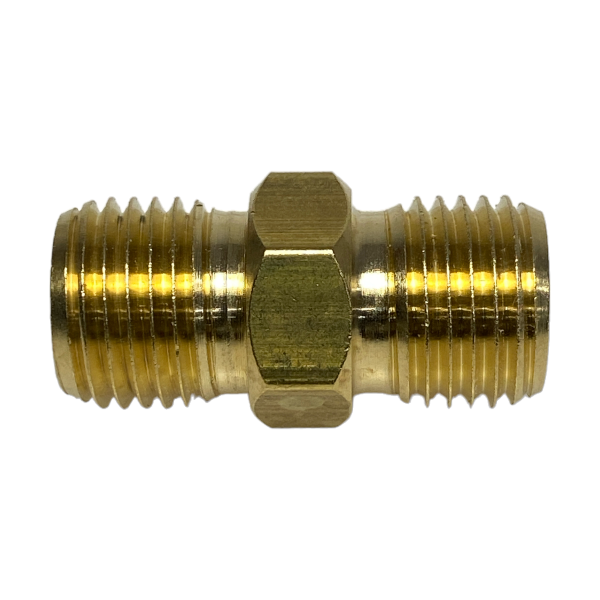 Niple Duplo Latão Rosca BSP 1/4 x BSP 1/4 Macho União Junção