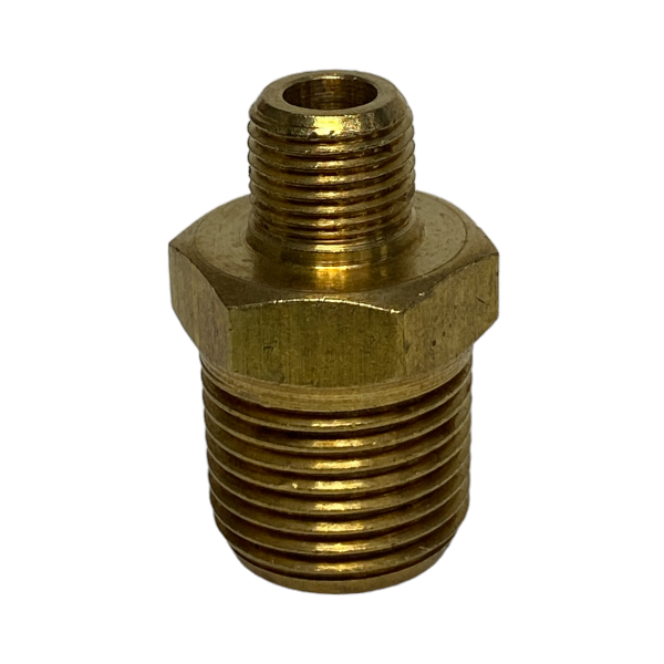 Niple Duplo Latão Redução Rosca NPT 3/8 x 1/8 Macho União