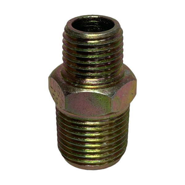 Niple Duplo Aço Redução Rosca NPT 3/8 x 1/4 Macho União