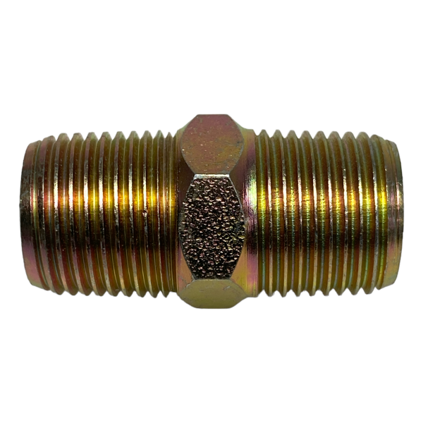 Niple Duplo Aço Rosca NPT 3/8 x 3/8 Macho União Junção