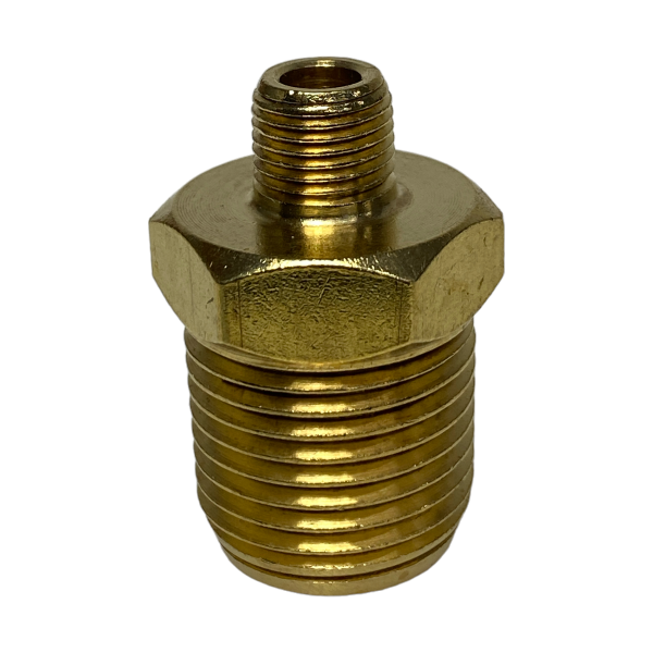 Niple Duplo Latão Redução Rosca NPT 1/2 x 1/8 Macho União