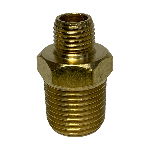 Niple Duplo Latão Redução Rosca NPT 1/2 x 1/4 Macho União