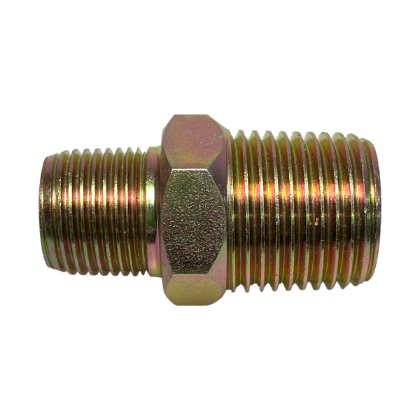 Niple Duplo Aço Redução Rosca NPT 1/2 x 3/8 Macho União
