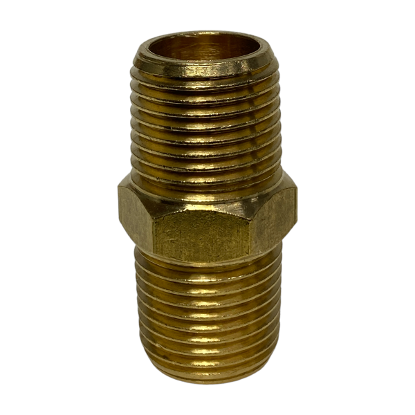 Niple Duplo Latão Rosca NPT 1/2 x 1/2 Macho União Junção