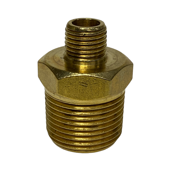 Niple Duplo Latão Redução Rosca NPT 3/4 x 1/4 Macho União