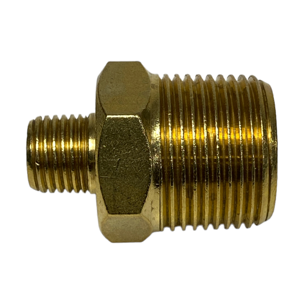 Niple Duplo Latão Redução Rosca NPT 3/4 x 1/4 Macho União