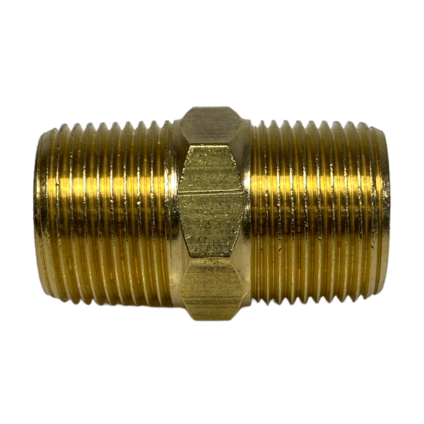 Niple Duplo Latão Rosca NPT 3/4 x 3/4 Macho União Junção