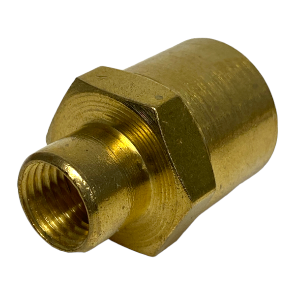 Luva Redução Latão Rosca Fêmea 1/2 x 1/4 Conexão Emenda