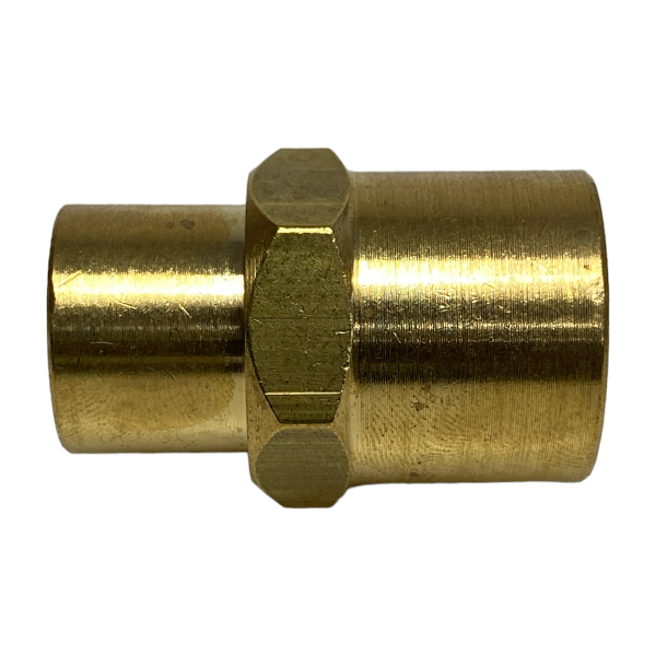 Luva Redução Latão Rosca Fêmea 1/2 x 3/8 Conexão Emenda