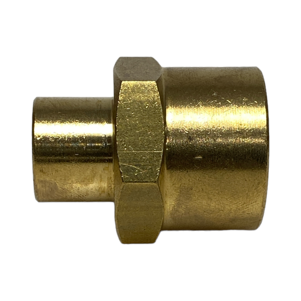 Luva Redução Latão Rosca Fêmea 3/4 x 3/8 Conexão Emenda