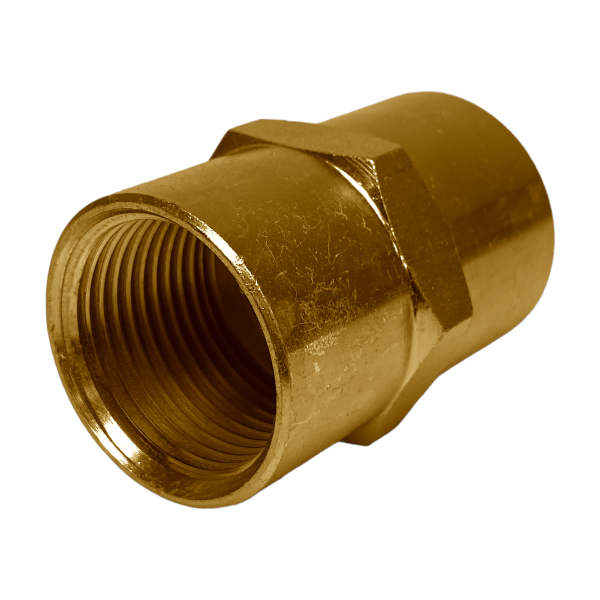 Luva União Latão Rosca Fêmea 1 Pol x 1 Pol Conexão Emenda