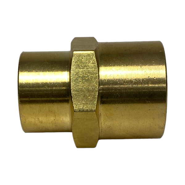 Luva Redução Latão Rosca Fêmea 1 Pol x 3/4 Conexão Emenda