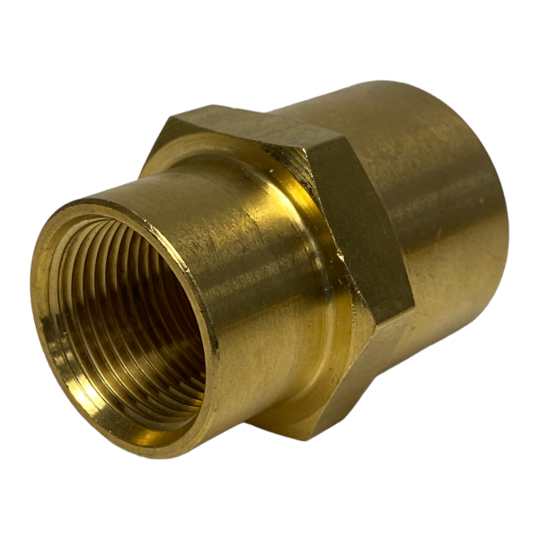 Luva Redução Latão Rosca Fêmea 1 Pol x 3/4 Conexão Emenda