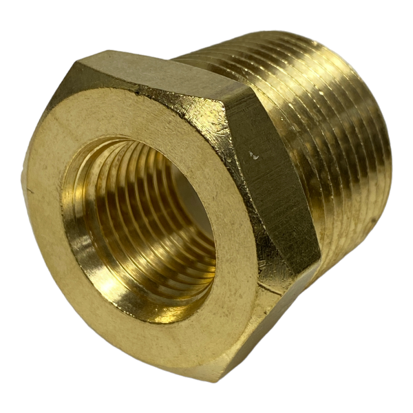 Bucha de Redução Latão 1 Pol X 1/2 Roscável Conexão Metal