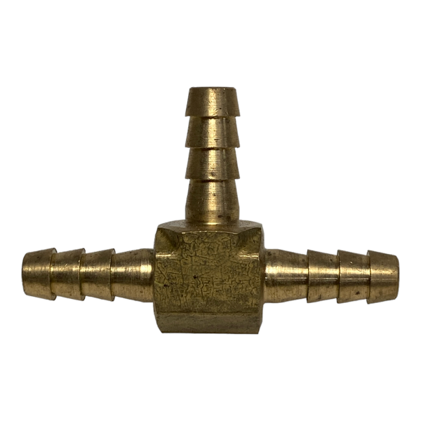 Emenda Tee Te Latão Para Mangueira 3/16 5mm Ar Agua Gás
