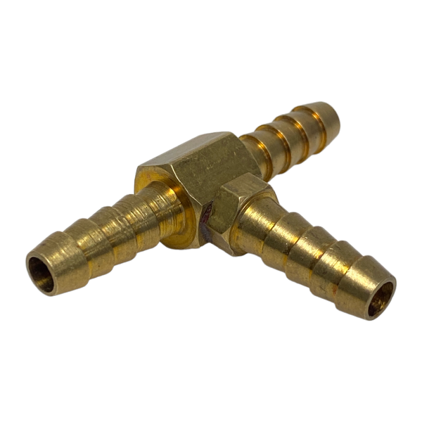 Emenda Tee Te Latão Para Mangueira 5/16 8mm Ar Agua Gás