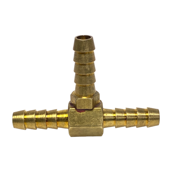 Emenda Tee Te Latão Para Mangueira 5/16 8mm Ar Agua Gás