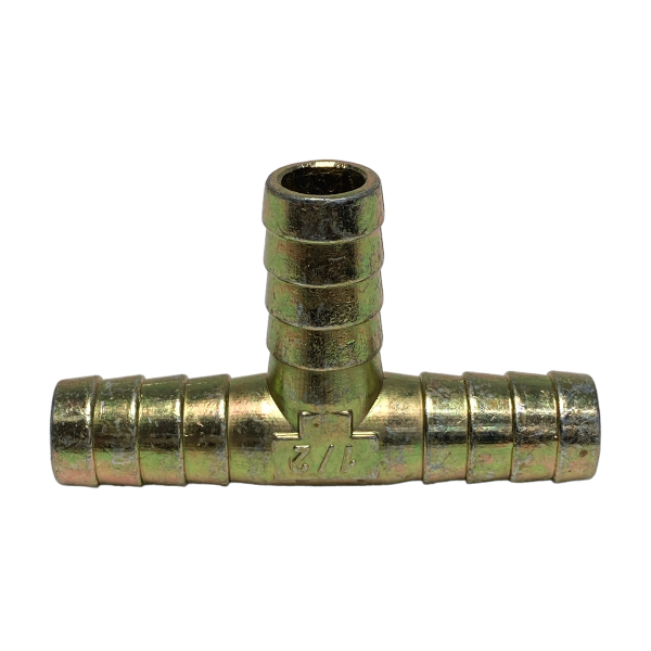 Emenda Tee Te Aço Para Mangueira 1/2 13mm Ar Agua Gás