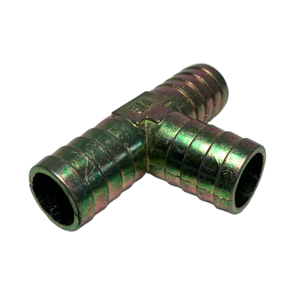 Emenda Tee Te Aço Para Mangueira 3/4 19mm Ar Agua Gás