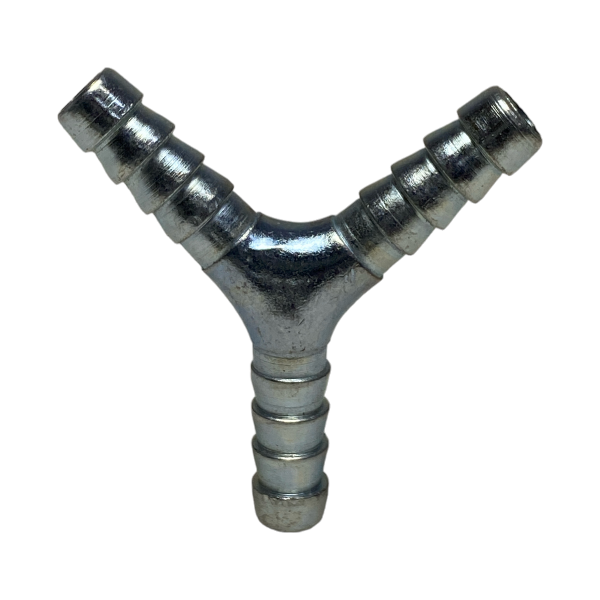 Emenda em Y Aço Para Mangueira 1/4 6mm Conexão União Ar Gás