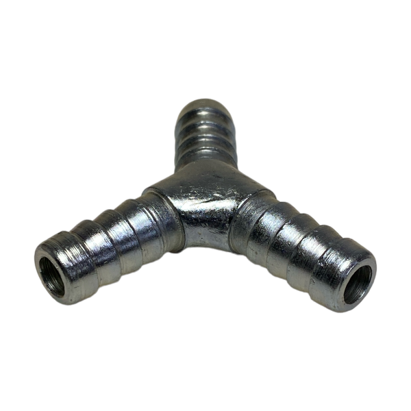 Emenda em Y Aço Para Mangueira 3/8 10mm Conexão União Ar Gás