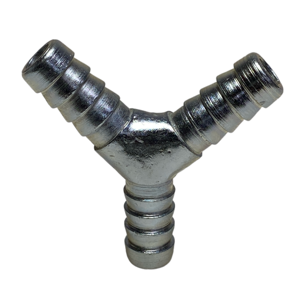 Emenda em Y Aço Para Mangueira 3/8 10mm Conexão União Ar Gás