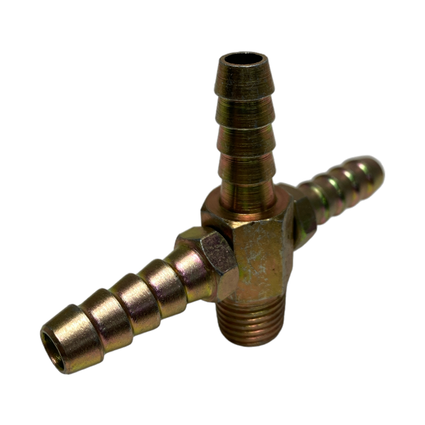 Espigão Espiga 3 Saídas Aço Rosca Macho 1/4 X Mangueira 5/16