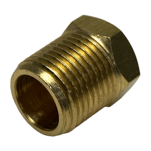 Plug Cap Bujão Latão Macho 3/8 Rosca NPT Roscável Tampão