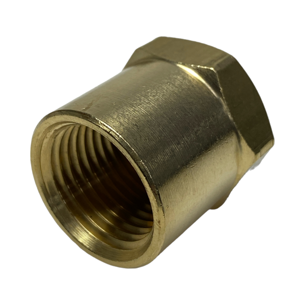 Plug Cap Bujão Latão Fêmea 1/2 Rosca BSP Roscável Tampão