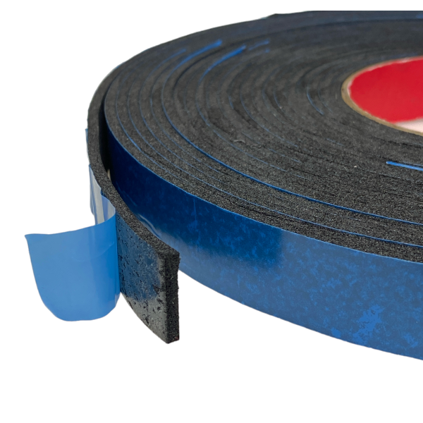 Fita Borracha Eva Adesiva Para Vedação Fresta 03x20mm 10mt