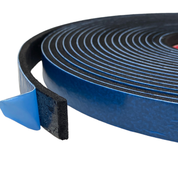 Fita Borracha Eva Adesiva Para Vedação Fresta 05x20mm 10mt