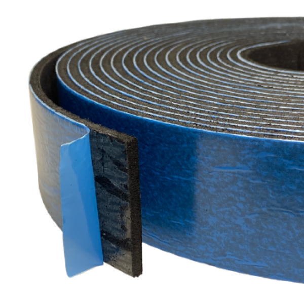 Fita Borracha Eva Adesiva Para Vedação Fresta 05x50mm 10mt